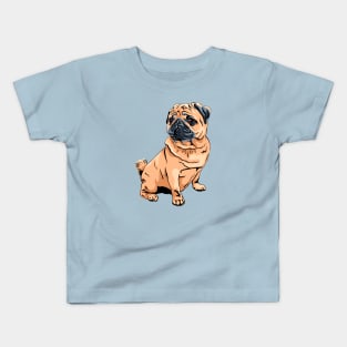 Fawn pug Dog Kids T-Shirt